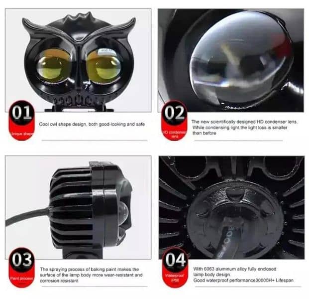 Owl shape Fog light 3