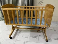 wooden baby cot