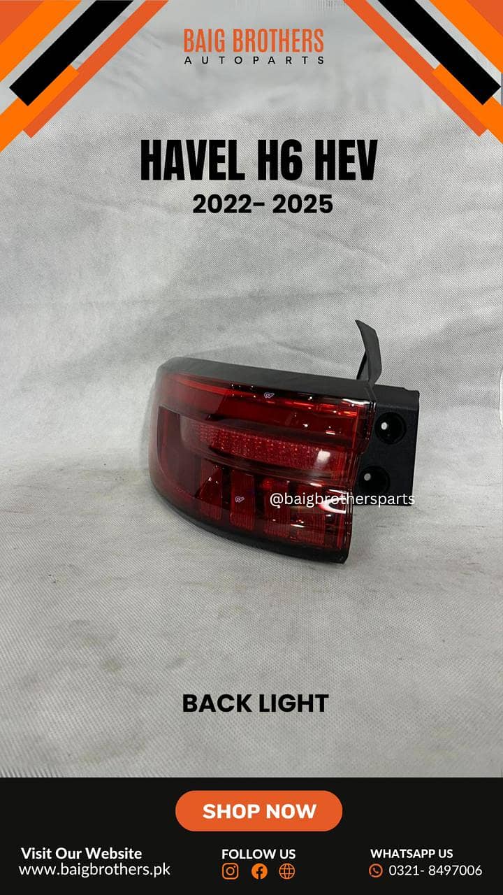 Haval H6 Chery Tigo Bumper Digi Door Fender Bonnet Showgrill Headlight 13