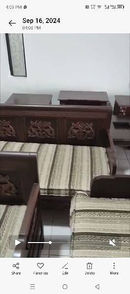 7 seater wooden sofa set 2