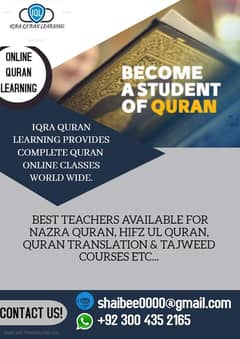 IQRA QURAN LEARNING (ONLINE) ENGLISH MEDIUM