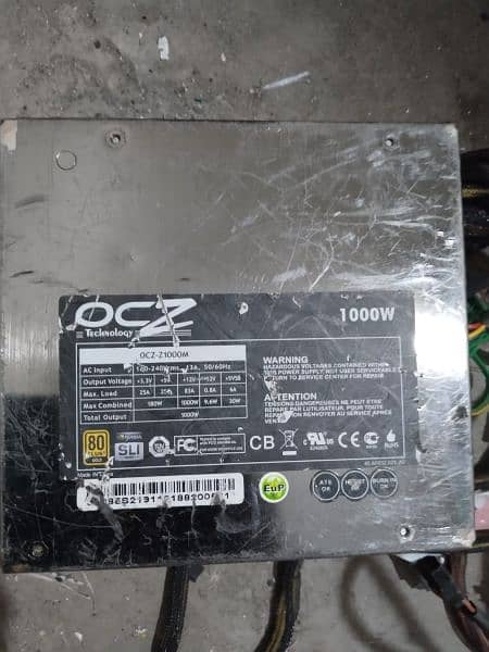 OCZ 1000 WATT 80+ GOLD MODUALR Power Supply 10