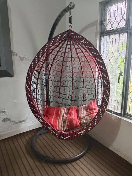 Egg Hanging Swing Chair Jhula with Stand 0