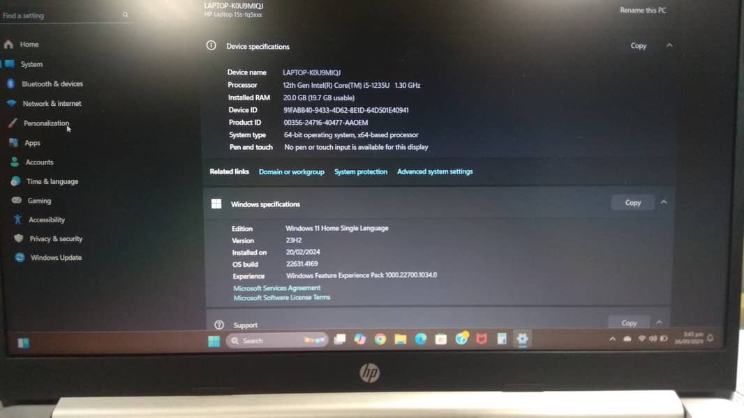 Hp core i5 12th genration new 9