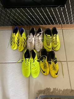 Nike and adidas football shoes