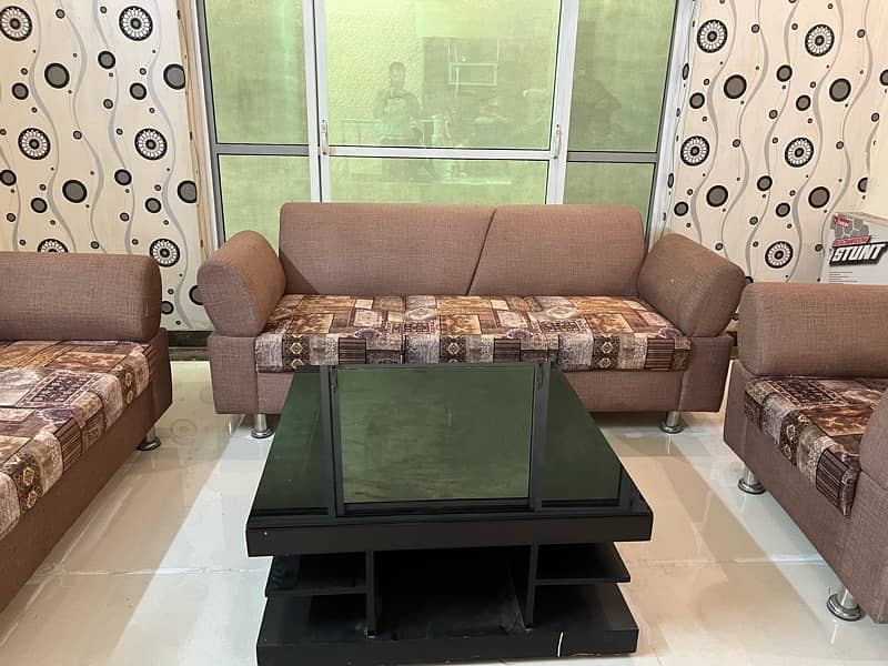 Compelete Sofa Set With 3 Table 0