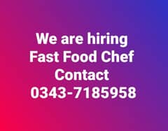 hiring Fast Food Chef