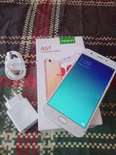 oppo A57 (4/64) ram with Box and charger conditions 10/10 1