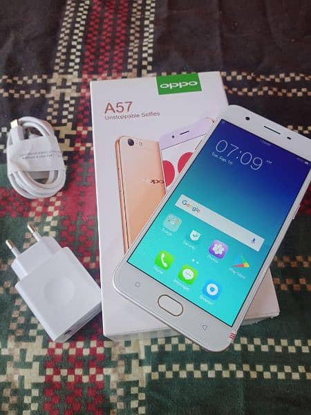 oppo A57 (4/64) ram with Box and charger conditions 10/10 2