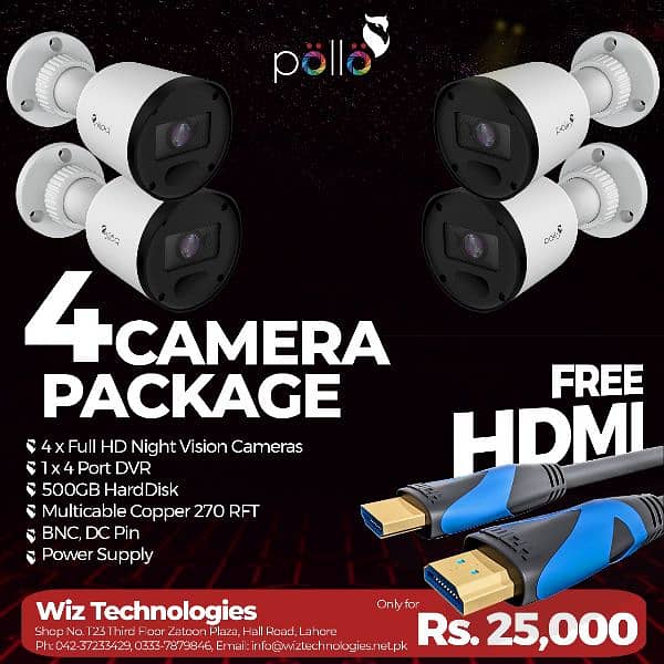 4 Camera Package 12 Months Warranty 0