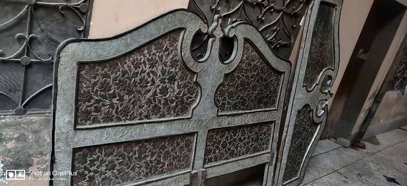 wood bed making and metal cover  hand work 4