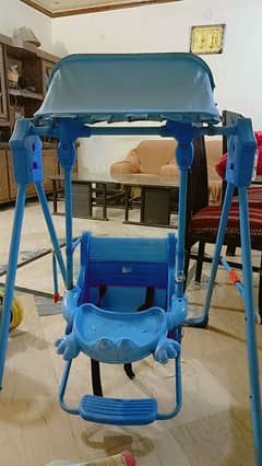 Blue swing for kids