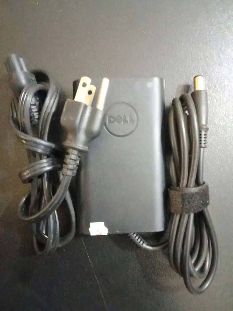 Dell Original Laptop Charger 65W Centre Pin with Power Cable 1