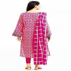 3 Pcs Women's Unstitched Lawn Printed 161 Suit