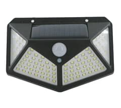 100 LED Solar Wall Lamp All Sides LuminousMotion SensorHuman Induction