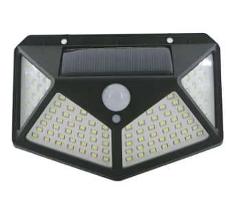 100 LED Solar Wall Lamp All Sides LuminousMotion SensorHuman Induction 0