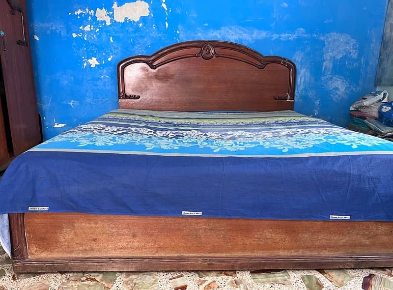 pure wooden bed(without mattress ) 1