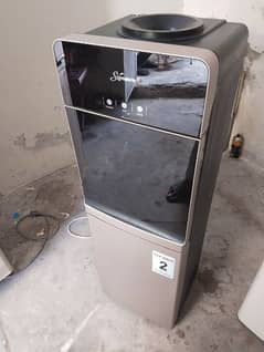 Glass door water dispenser with fridge (like new)