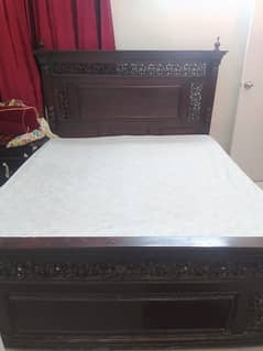 Pure wooden chinioti bedroom for sale bed set dressing table side