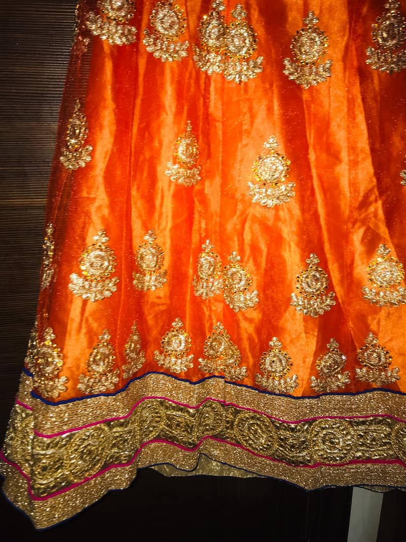 Orange lehnga for sale 1