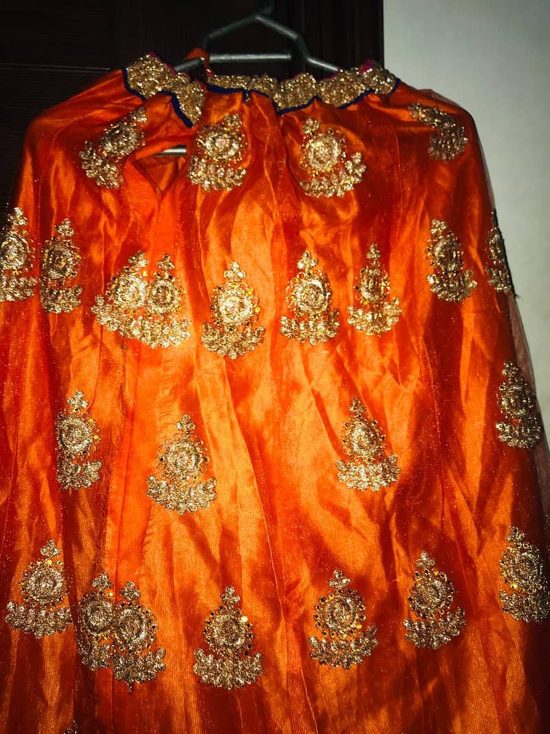 Orange lehnga for sale 2