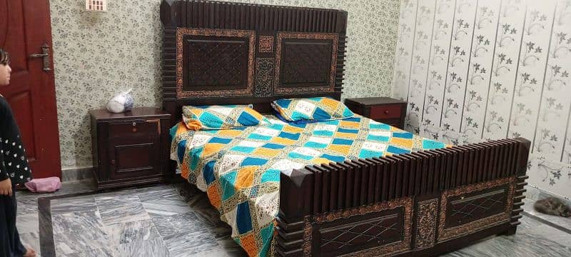 king size bed with dressing and side tables 1