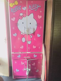 kids wardrobe 2 door pink