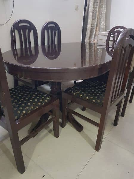 Wooden Dinning table with 6 chairs 3