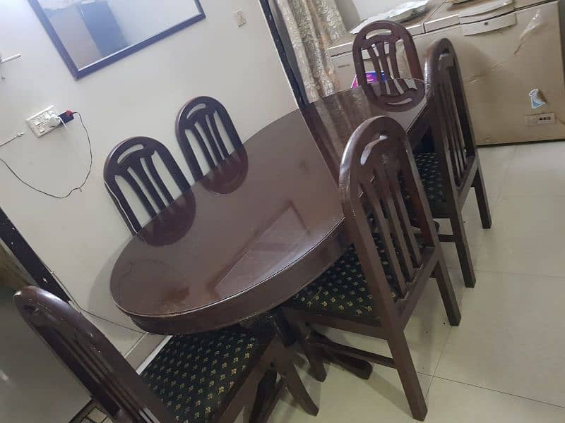 Wooden Dinning table with 6 chairs 4