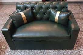 New 2 seater sofa / Leather poshish / With cushions