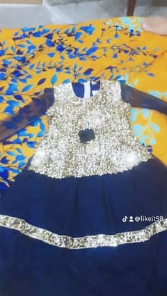 blue colour pretty  frock