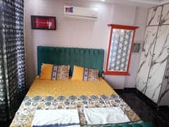 1 bedroom STUDIO full furnished apartment for rent in sector D near to talwar chock and grand masjid bahria town lahore