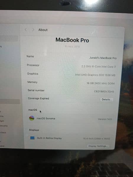 Macbook pro 2018 3