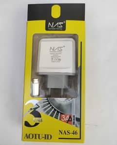 3 USB Ports 3.4A Fast Charger With Cable