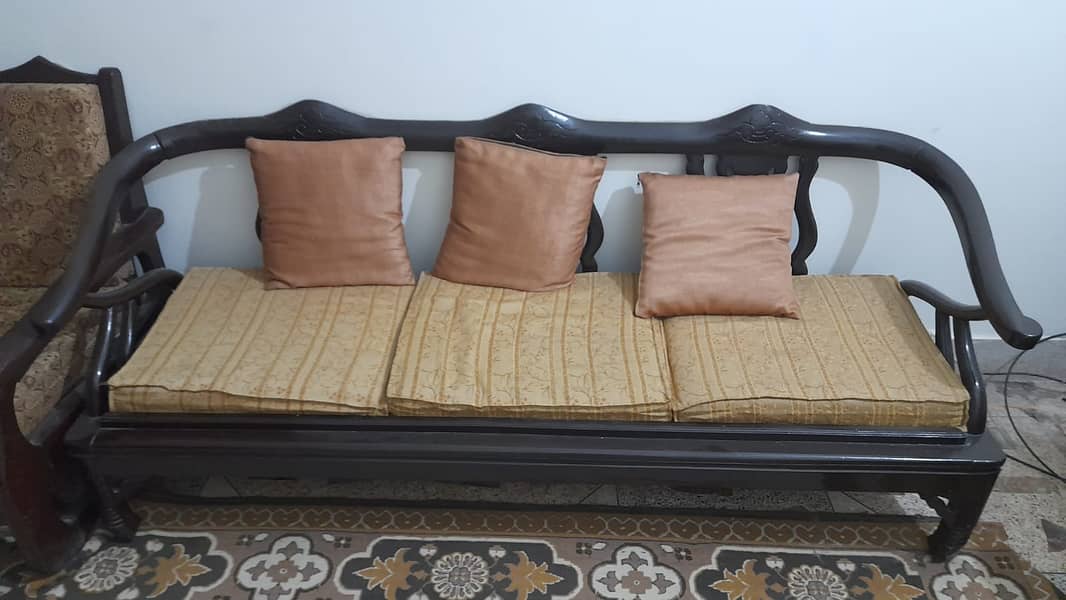 Wooden Sofa 3 Seater 0