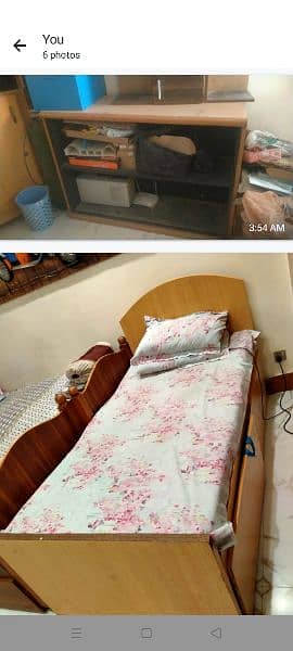 single bed and different items 1