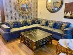 Few months used designer 7,seater Lshape sofa set excellent condition