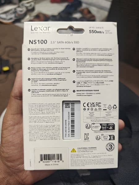 Lexar SSD 256g brand new 1