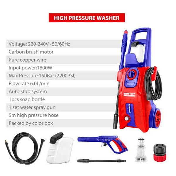 Industrial High Pressure Car Washer Cleaner Machine - 150 Bar, Copper 6