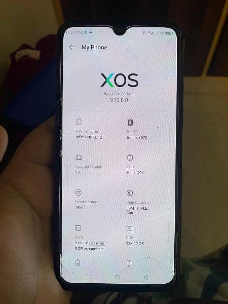 Infinix note 12 model x670 8