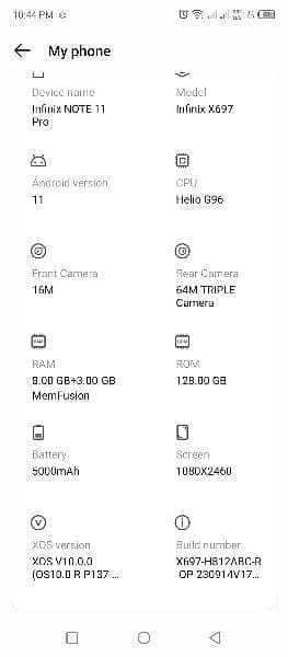 INFINIX NOTE 11 PRO 8/128 1