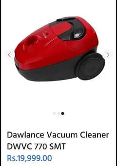 dawlance vacuum cleaner for sale new condition only pipe missing