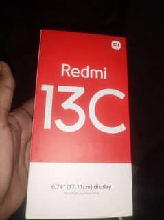 Redmi 13 c 6 128 with box And Charger in warrenty