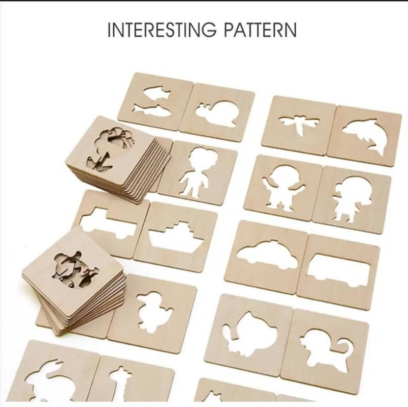 64 Pcs Wooden Drawing Boards For Kids 1