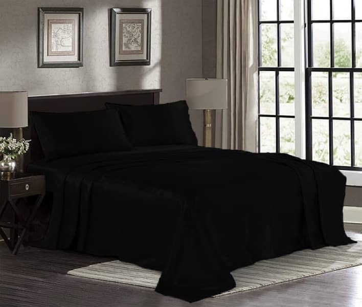 SILK PLAIN BEDSHEET ALL COLOURS AVAILABLE 1