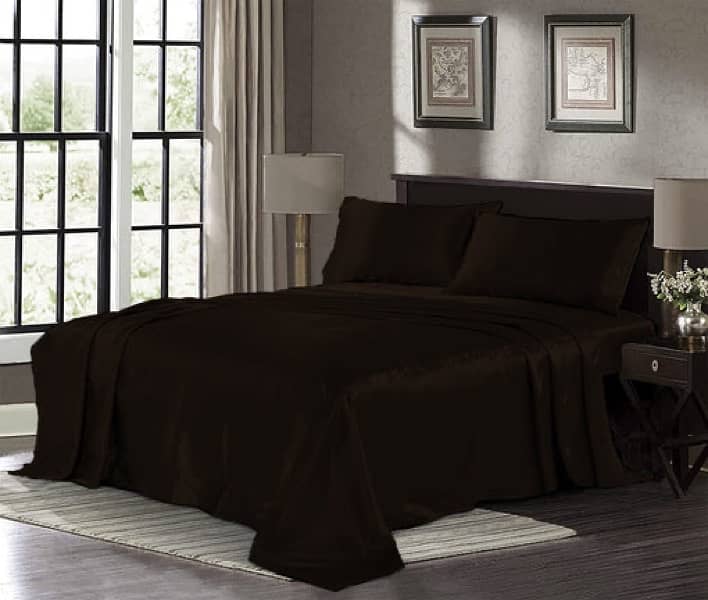 SILK PLAIN BEDSHEET ALL COLOURS AVAILABLE 2