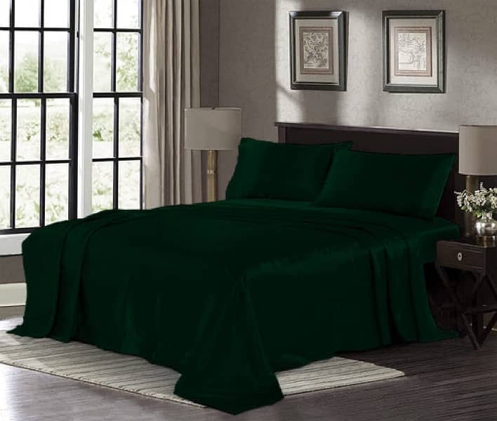 SILK PLAIN BEDSHEET ALL COLOURS AVAILABLE 7