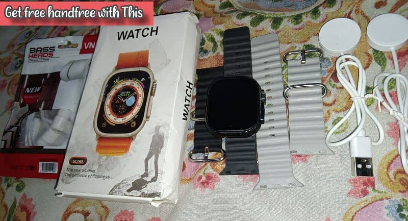 ULTRA SMART WATCH WITH EXTRA ACCESSORIES(NEW)only in 3500 1