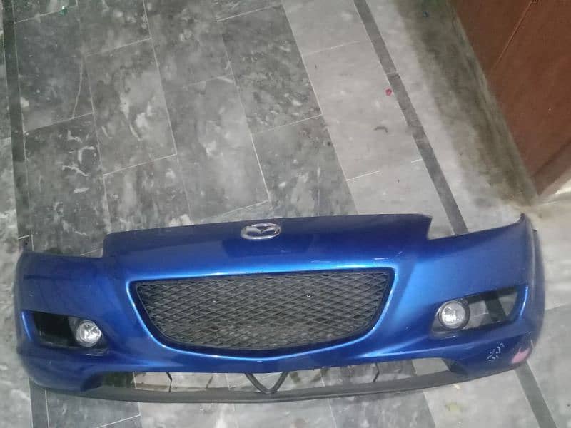 mazda rx 8 front mokmal bumper  blue color 2