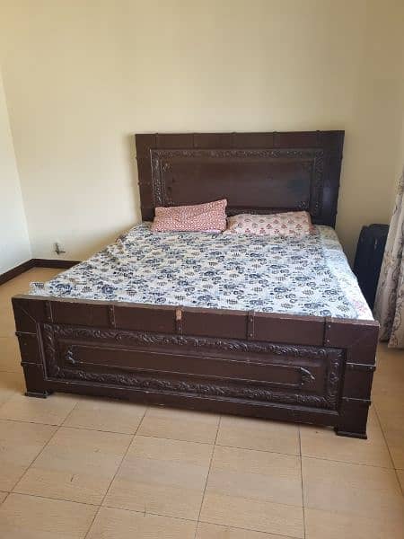 King size bed with mattress 1